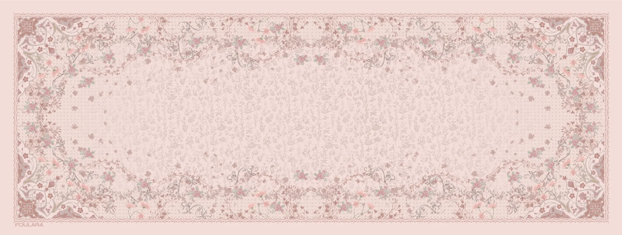 Foulara Rosette - Light Pink