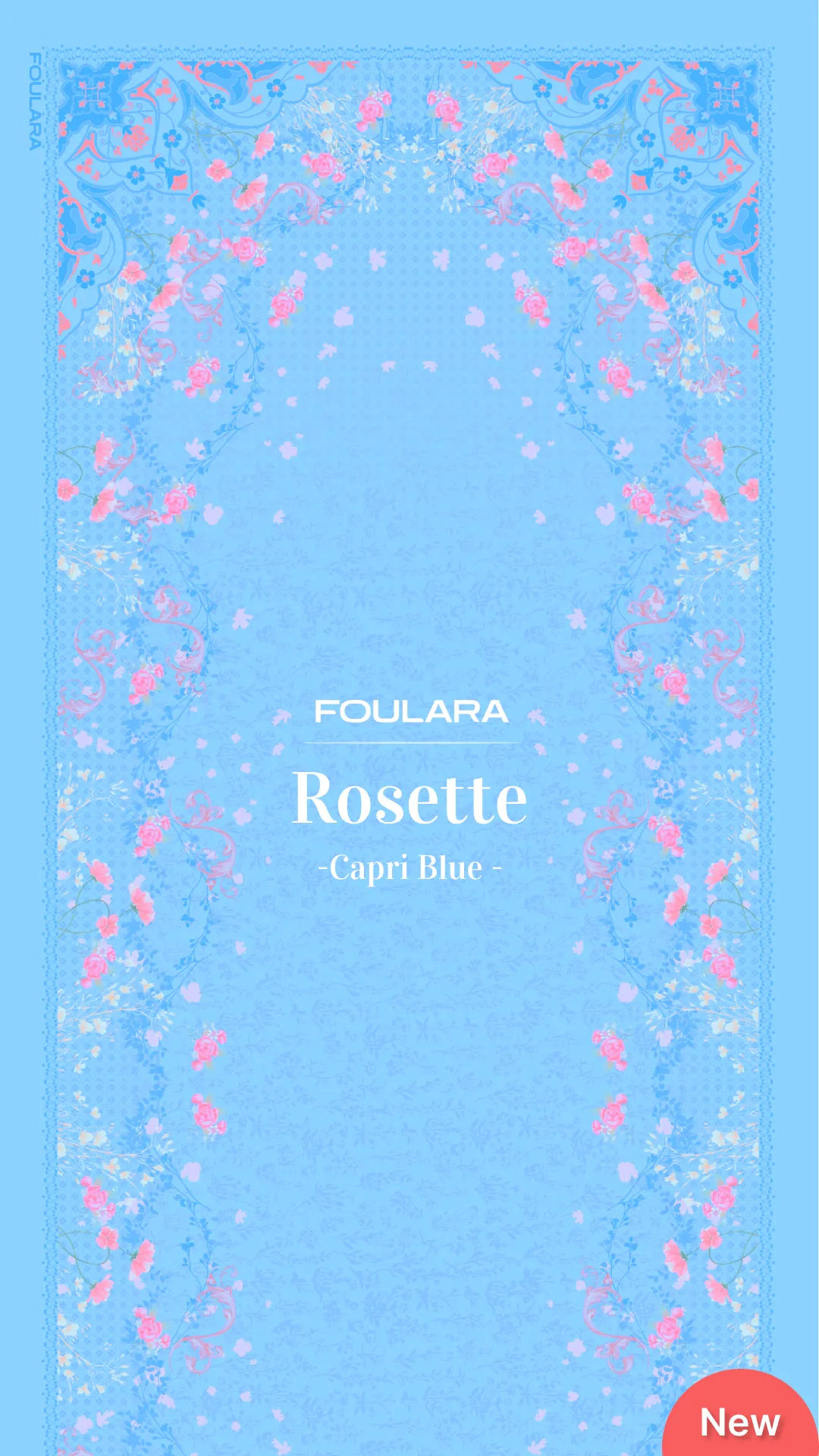 Foulara Rosette - Capri Blue