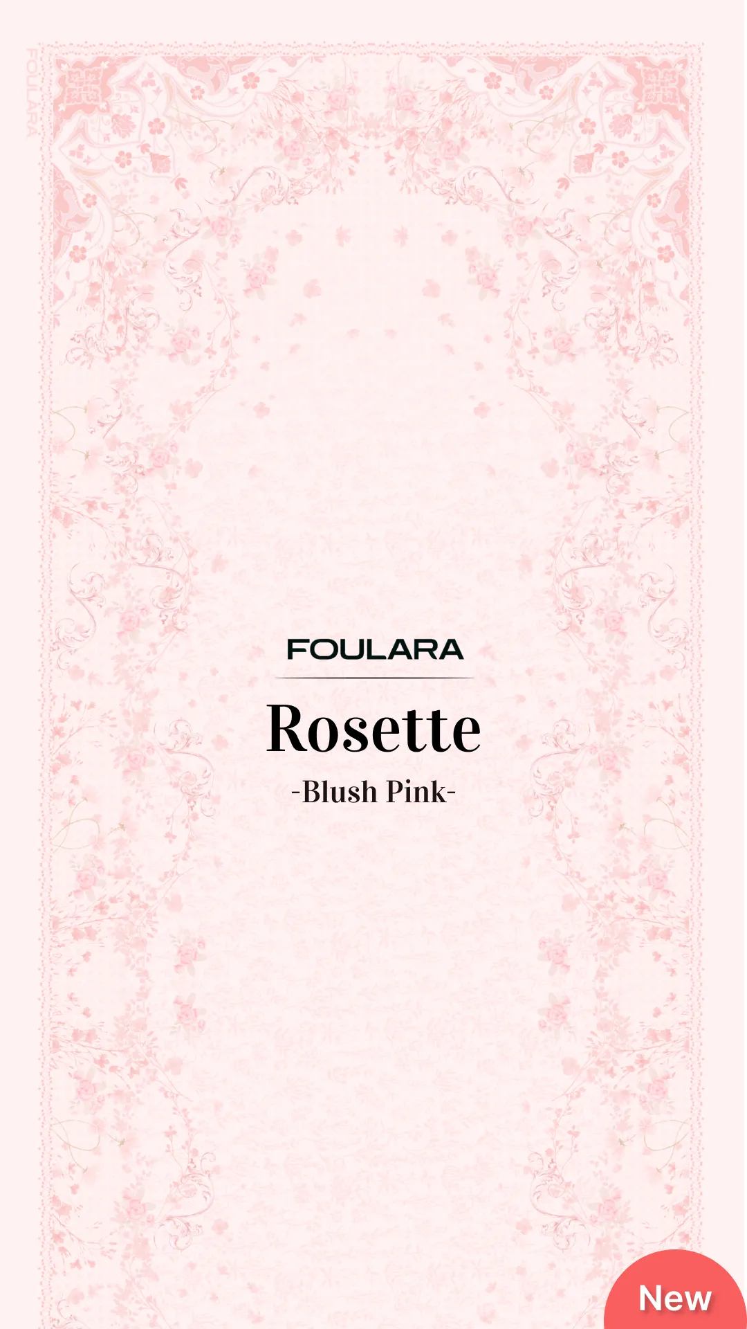 Foulara Rosette - Blush Pink