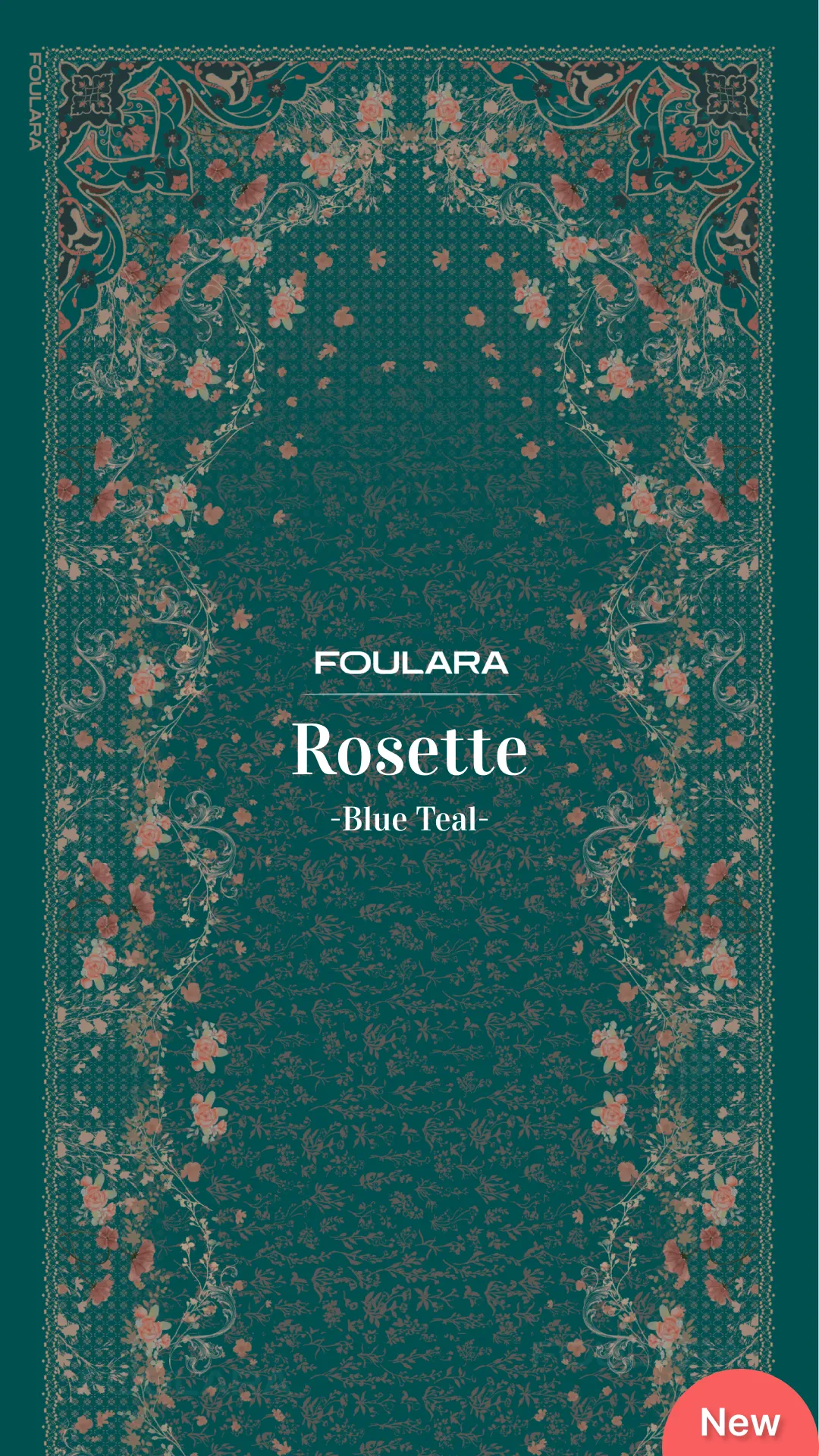 Foulara Rosette - Blue Teal